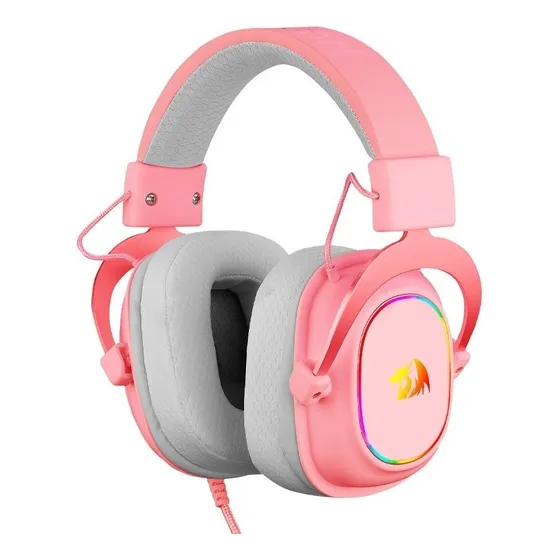 Headset Gamer Redragon Rosa Zeus X H510rgb-pink - Sonido 7.1 Luz RGB
