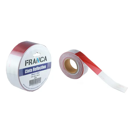 Cinta Reflectiva Roja Y Blanca 5cm X 25m Franca