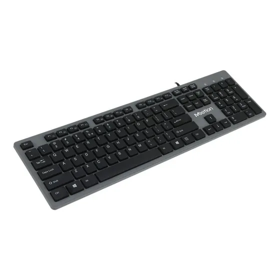K841, Teclado Alámbrico Usb, Negro, Ultra Delgado Meetion