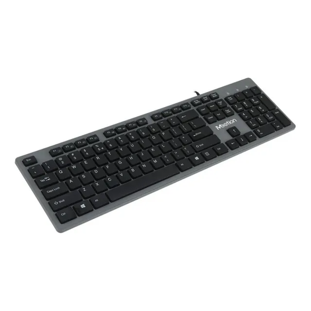 K841, Teclado Alámbrico Usb, Negro, Ultra Delgado Meetion