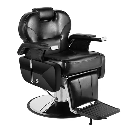 Silla Reclinable Barbería Sillón De Barbero Giratorio 360°