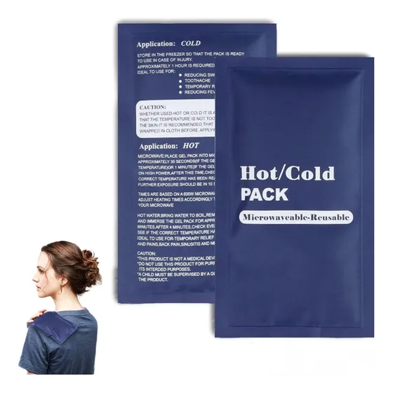 2 Compresa De Gel Frío Calor Terapia  Reutilizable 23x13cm