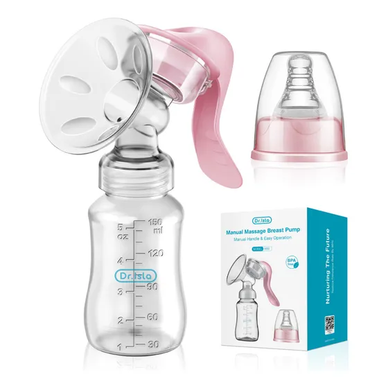 Extractor De Leche Materna Manual Dr.isla | 2 En 1: Recolección Y Alimentación, Fuerte Succión, Libre De Bpa, Material Seguro, Ideal Para Mamás Lactantes Sacaleches Manual