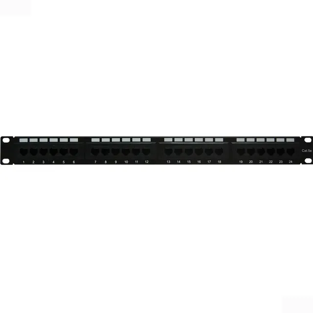Patch Panel Cat5e 24puertos Jacks Incluidos 1ur Ens-pa24p5e