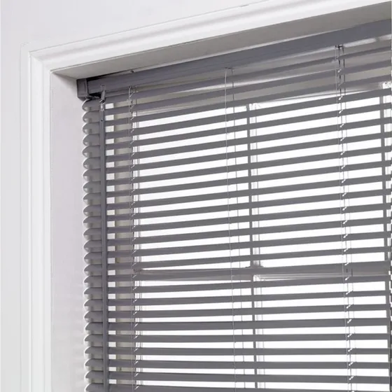 Persiana Scala Horizontal De Pvc 25 Mm 140x160 Color Gris