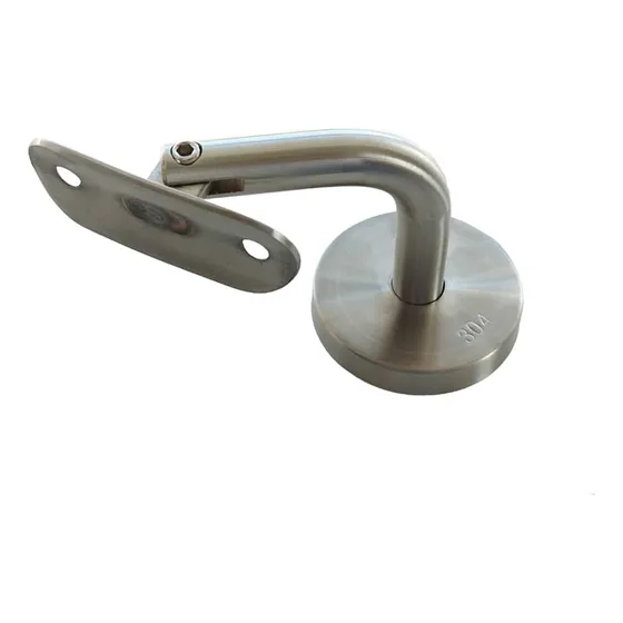 Soporte Pasamanos L Curvo Pared A Tubo Redondo En Acero 304 