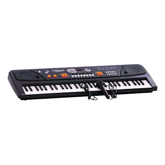 Teclado Musical Para Iniciantes Bigfun BF-730a1 61 Teclas Com Microfone Top Cor Preto 127/220V