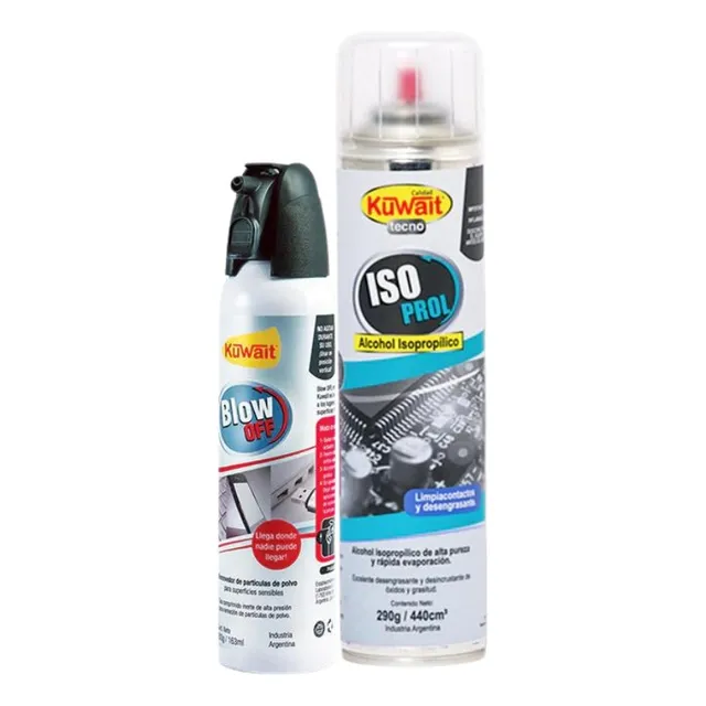 Kit Limpieza Pc Alcohol Isopropílico + Aire Comprimido 