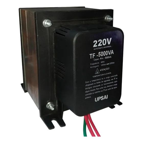 Autotransformador De Voltagem 5000va 127v/220v Com Sensor Térmico