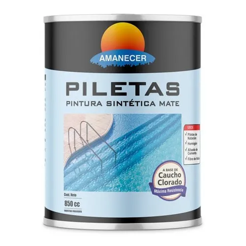 Pintura Para Piscinas Caucho Clorado 0,85 L | Amanecer Color Celeste