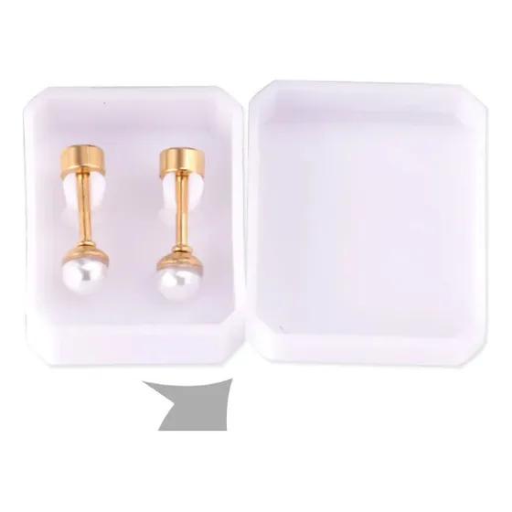  Mini Aros Perlas Acero Quirúrgicos Bebe-mujer Atornillados