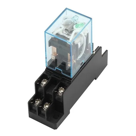  Rele 24v 8 Pines Con Base Riel Dim Intermedio 5a 250v