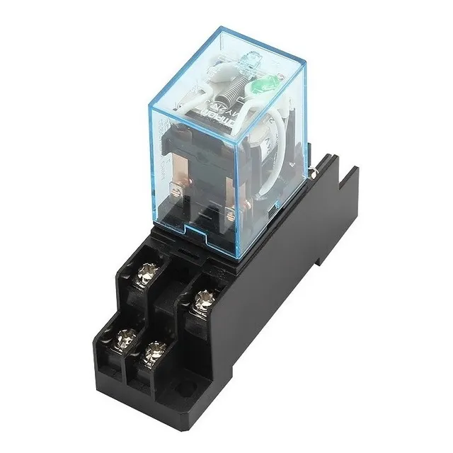  Rele 110v 8 Pines Con Base Riel 120v Dim Intermedio 5a 250v