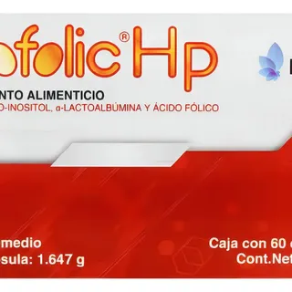 Inofolic Hp Caja Con 60 Cápsulas Sin Sabor Myo Inositol + Ácido Fólico