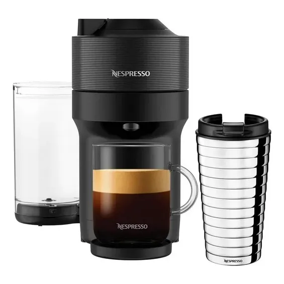 Cafetera Nespresso Vertuo Pop Black + Travel Mug