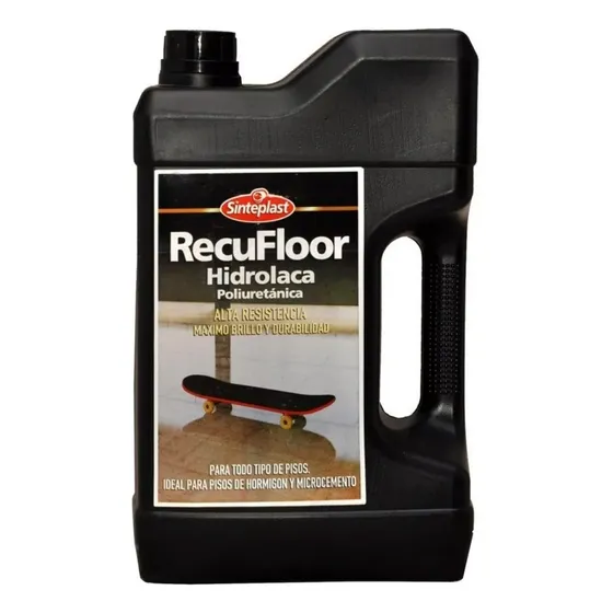 Recufloor Hidrolaca Laca Poliuretánica Al Agua 5l Sinteplast
