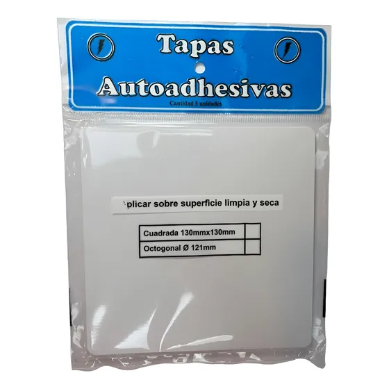 Tapa Ciega Autoadhesiva Para Caja Cuadrada 10x10 Pack X 5