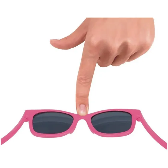 Óculos De Sol Baby Armação Flexível Rosa - Buba Cor da lente Preta Desenho Liso