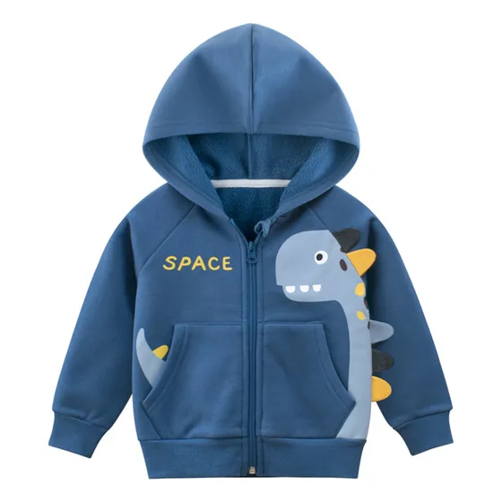 Sudadera Con Capucha De Animal Con Forro Polar Para Niños, 2