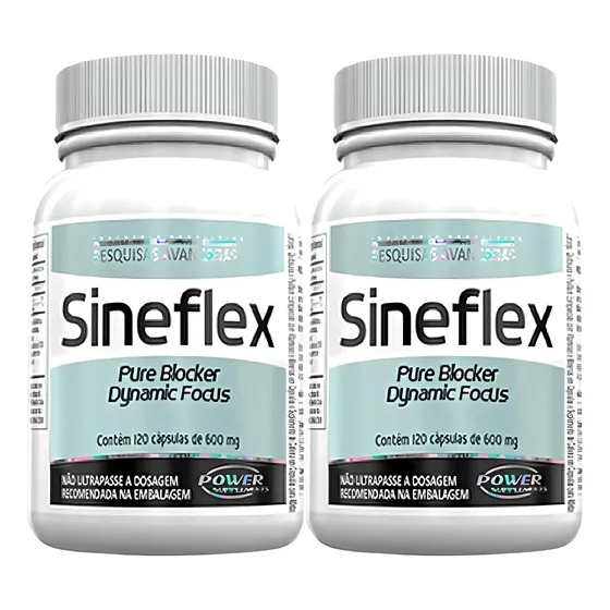 Kit 2 Sineflex 120 Cápsulas Power Supplements Sem Sabor
