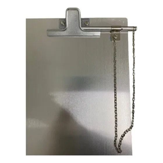 Prancheta Aluminio C/ Caneta Suporte Escritório Tinta Azul