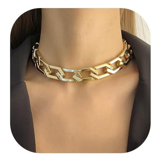 Gargantilla De Cadena Gruesa Punk Para Mujer, Collar De Cade Gargantilla De Cadena Gruesa Punk Para Mujer, Collar De Cade