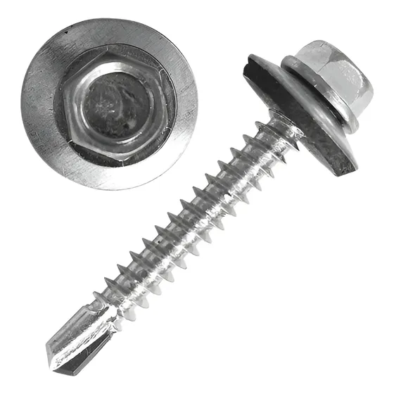 Tornillo Autoperforante Hexagonal Con Golilla Y Goma 2 1/2 