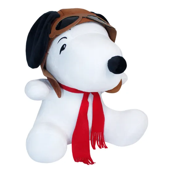 Snoopy Perro Peluche Piloto Aviador 30cm Suave Juguete