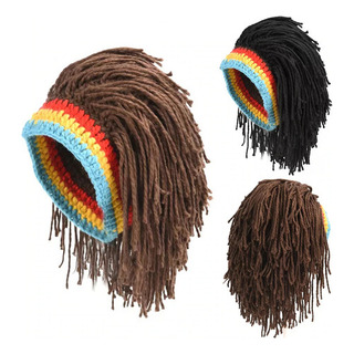 Peluca Rasta Hecha A Mano Bob Marley Afro Hair Cap Peluca Rasta Hecha A Mano Bob Marley Afro Hair Cap