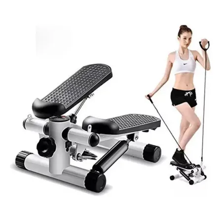 Mini Stepper Jazak Con Reloj Monitor Digital / Bandas Elasticas / Escalador / Pedalera / Cuenta Calorias / Fitness / Gym