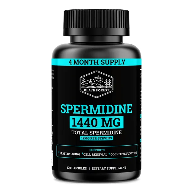 Suplemento De Espermidina Black Forest 1440 Mg, Suministro Para 4 Meses