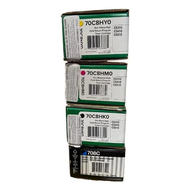 Cartuchos De Tóner Original Lexmark 708 B/c/m/y (70c8h-0)