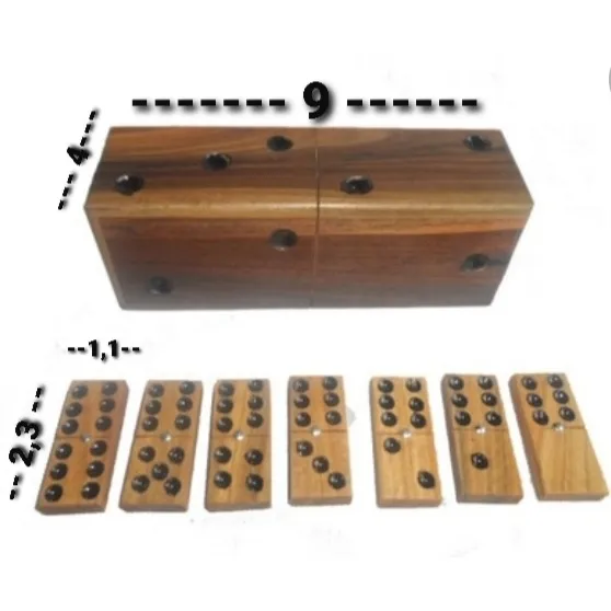 Mini Juego De Domino De Madera Vera  