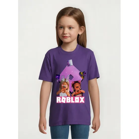 Remera Camiseta Roblox En 3 Hermosos Diseños Para Niñas
