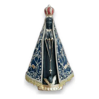 Nossa Senhora Aparecida 44cm Modelo Italiana Strass E Renda Nossa Senhora Aparecida 44cm Modelo Italiana Strass E Renda