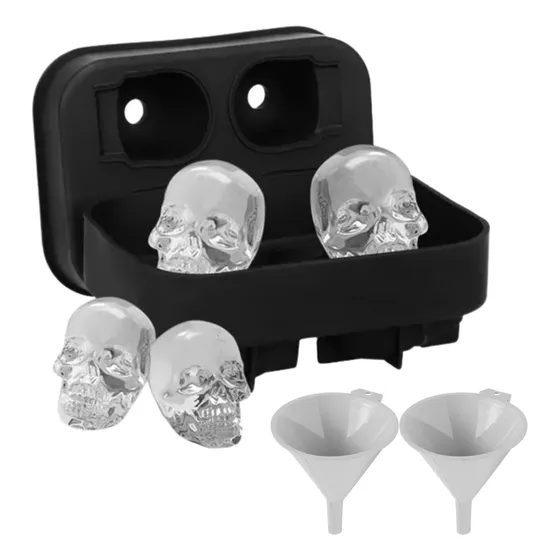 Molde De Calavera Moldes Chocolate En Silicona Para Hielo 3d