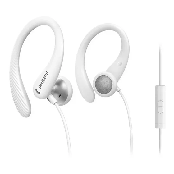 Auriculares Deportivos Philips Taa1105wt/00 Con Micrófono Color Blanco