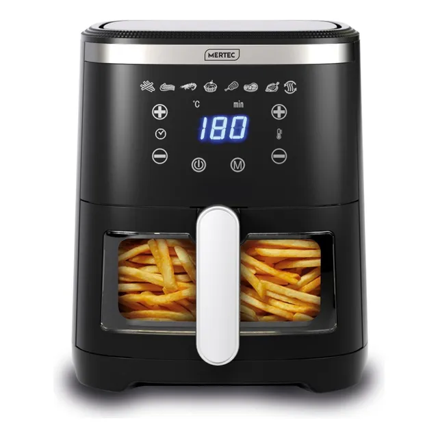 Freidora de aire digital Mertec 4.2L color negro 110V
