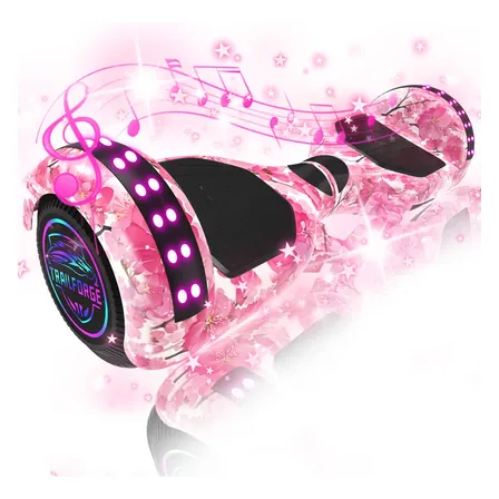 Trailforge Overboard Skate Elétrico 6.5  Hoverboard Led 500w Rosa-claro