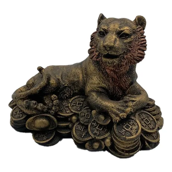 Tigre Da Prosperidade I-ching Wicca 15x12cm