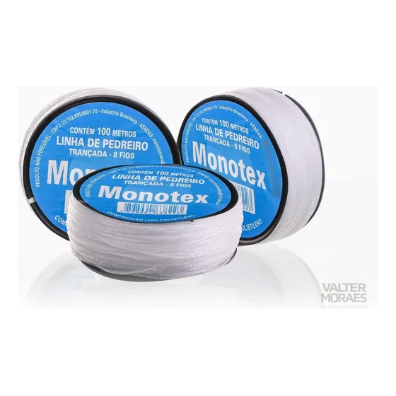 Kit 12 Linhas Pedreiro 100 Metros Trançada - 8 Fios