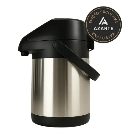 Garrafa Térmica Azarte Inox 2,5l Tereré - 24h Frio Inox
