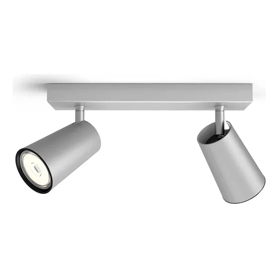 Foco Philips Pasley Spotlight Gris X2 Gu10 Incluye Ampolleta