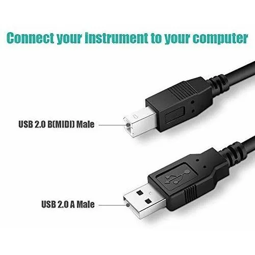 Usb Midi Para Instrumento Piano Controlador Teclado Audio Mq