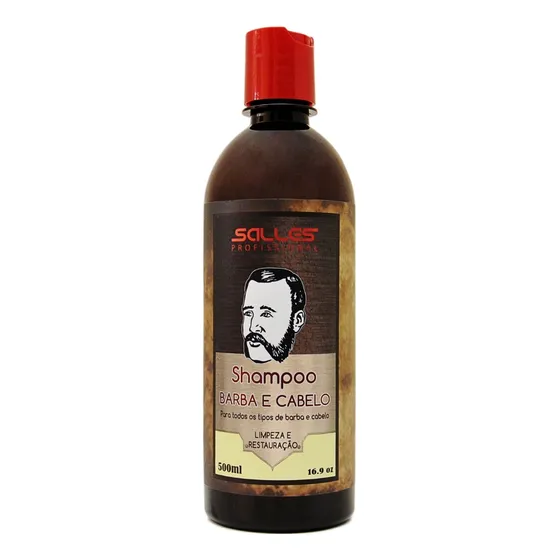 Shampoo Barba Cabelo Bigode Salles Profissional 500ml