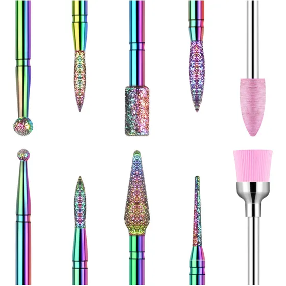 10 Pz Puntas Para Drill Uñas Cutículas Manicura Rusa Juemel