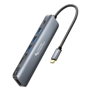 Adaptador Multipuerto Usb C Hub, Cablecreation 7 En 1 Usb C Adaptador Multipuerto Usb C Hub, Cablecreation 7 En 1 Usb C