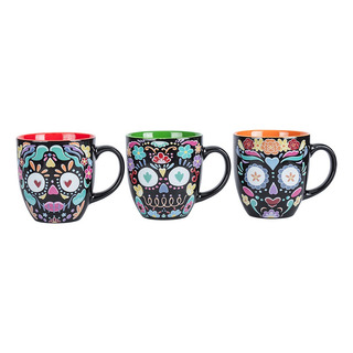 Pack X3 De Tazas En Porcelana Brillantes Multicolor Crown Baccara Pack X3 De Tazas En Porcelana Brillantes Multicolor Crown Baccara