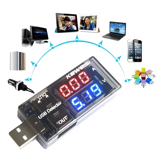 Voltìmetro Amperìmetro Tester Medicion Usb
