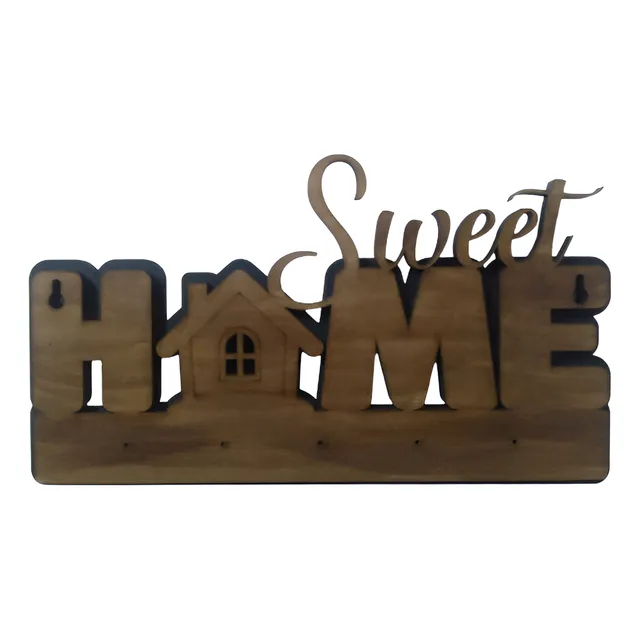 Portallaves Home Sweet De 30cm En Mdf